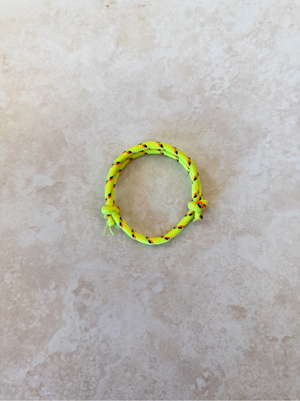 *BRAND NEW* Kids Athletic Neon Yellow Adjustable Rope Knot Bracelet W Red, Black